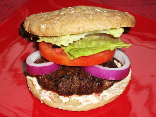 Red and Blue burger