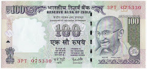 Images of 100 Rupees Notes Indian Currency