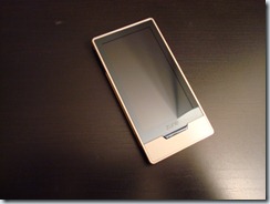 The face of the Zune Hd.