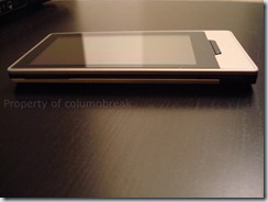 The side of the Zune HD. The side of the Zune HD.