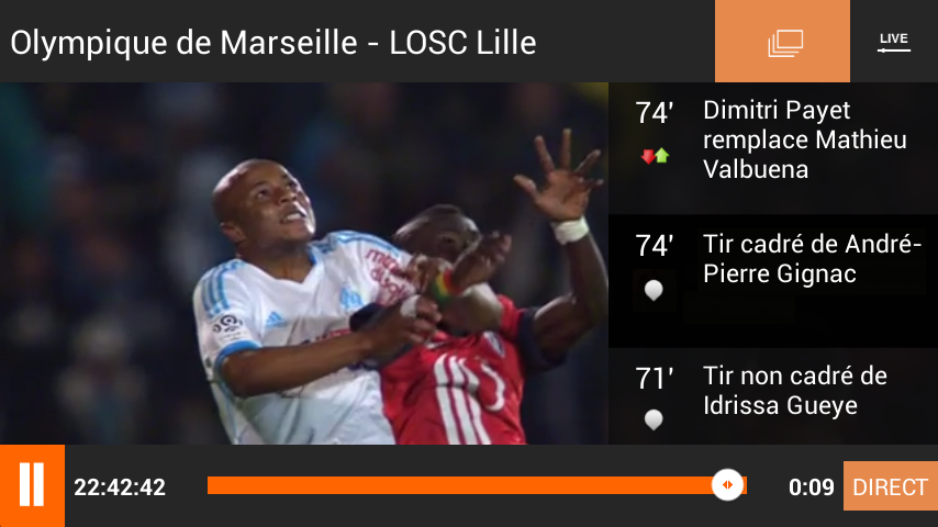 Android application Ligue 1 screenshort
