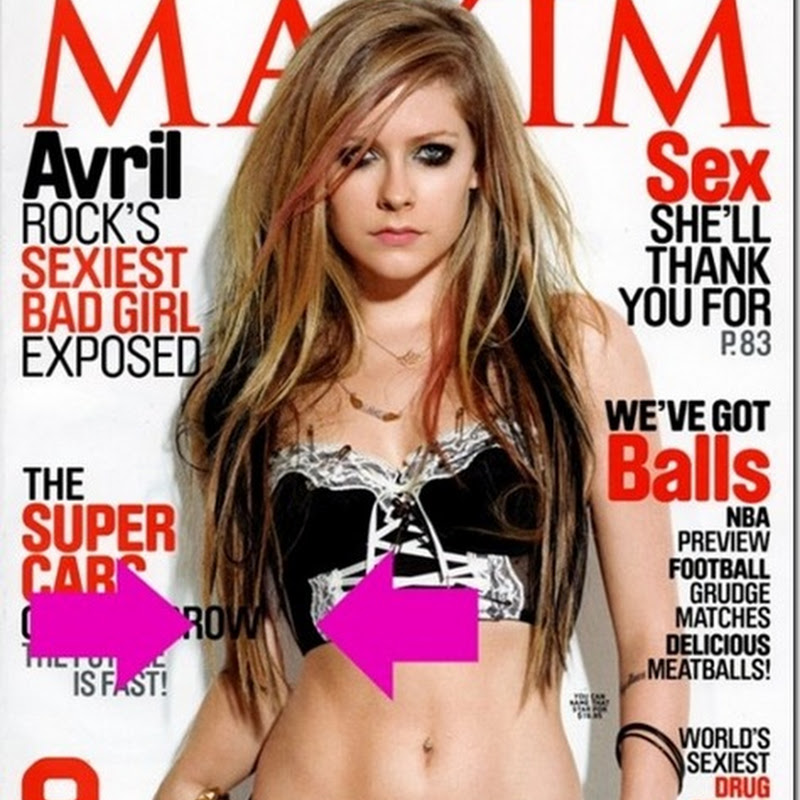 Maxim verpasst Avril Lavigne schlampige Photoshop-Kurven