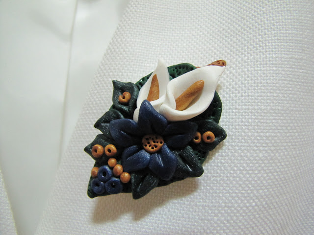 Martisoare handmade elegate, brosa Fimo