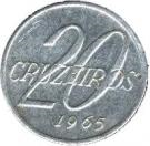 First Cruzeiro- 20 Cruzeiros coin 1965