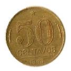 First Cruzeiro- 50 centavos coin 1947 - 1956