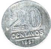 First Cruzeiro- 20 centavos coin 1956 - 1961