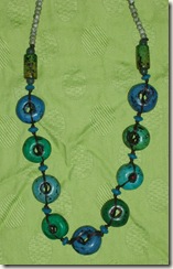 blue jello necklace detail