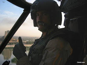 Flying down the Tigris in downtown Baghdad.