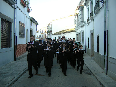 La Banda Municipal de Música de Pozoblanco, esta pasada feria en una diana por las calles de Pozoblanco. Foto: Francisco Moyano