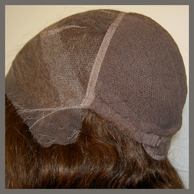 CAP-4 (LACE FRONT WIG CAP WITH STRETCH & ADJUSTABLE STRAPS) Front: Swiss of French Lace at hairline Top/Crown: French Lace & Stretch Lace, Back: Stretch & Adjustable Straps *Note: NO HIGH PONY TAIL