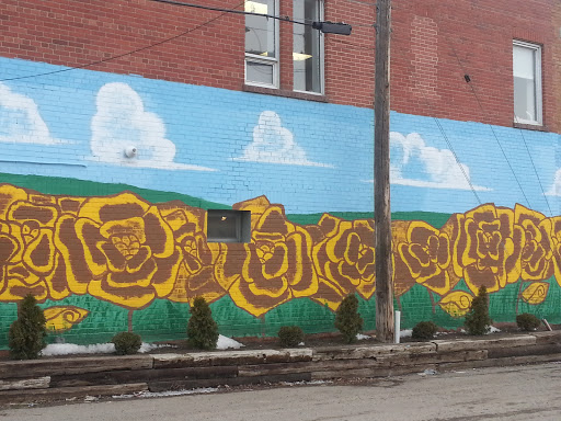 Clouds and Flowers Mural