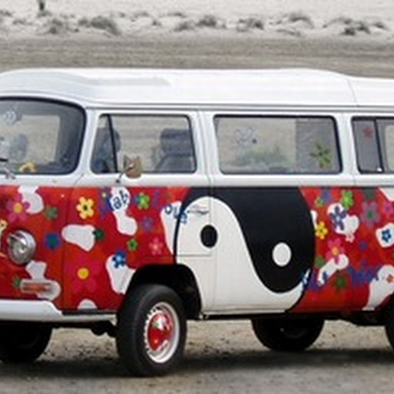 gif y coche de hippie