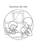 Láminas derechos del niños para colorear