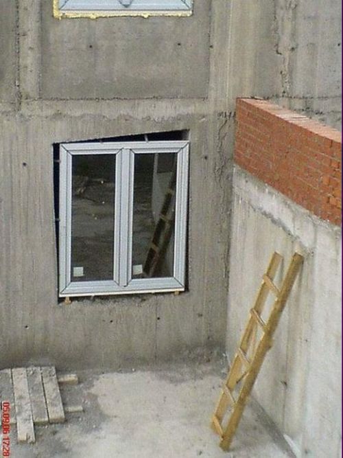 Ventana mal construida