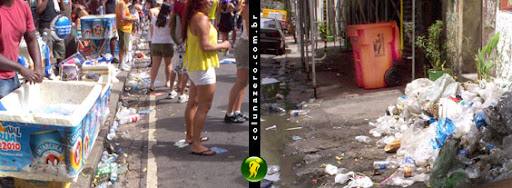 coluna zero, meio ambiente, consumo consciente, carnaval de rua, rio de janeiro, lixo, carnaval, poluição, descaso