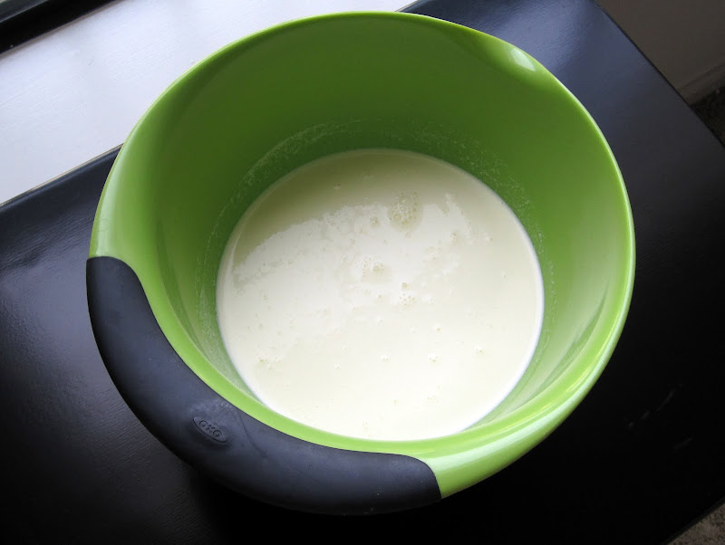 cream in a large bowl