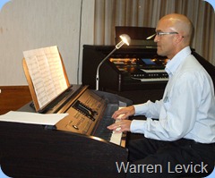 Warren Levick played three very nice arrangements for us on the Clavinova. This photo of Warren playing in June 2010 at the Club as the photo shot on the night was unfortunately blurred.