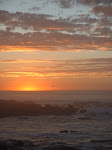 Sunset over the ocean in Monterey, CA.