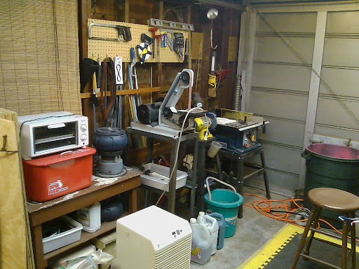 Metal Prep Area and Table Saw