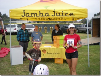 medal in front of Jamba tent