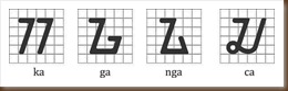 ka ga nga ca ka ga nga ca