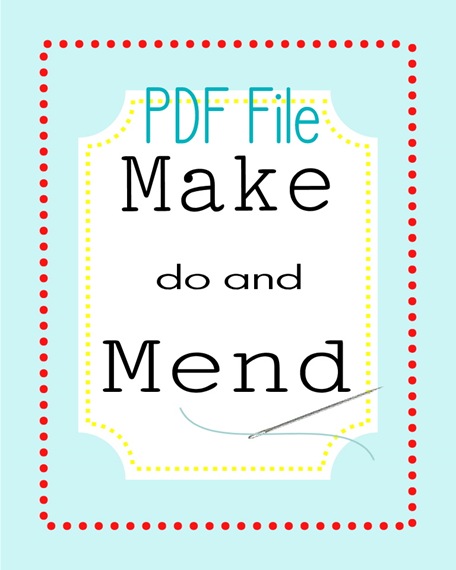 Make Do and Mend pics for Etsy