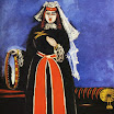 N.Pirosmani. A Georgian Woman with Tamboreen. 