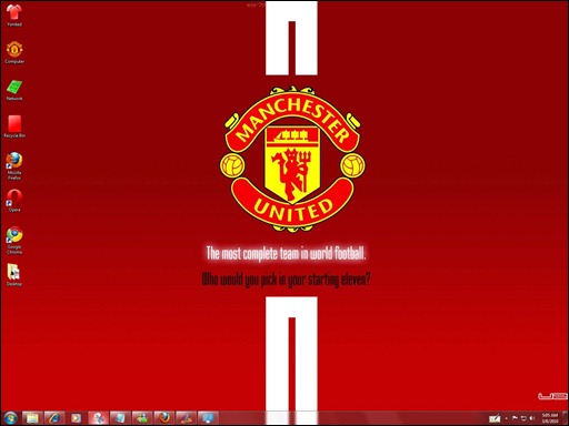 Download Free Manchester United Windows 7  Theme With Man. United Sounds, Icons & Cursors