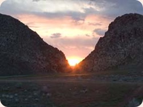 Sunset through the Gap