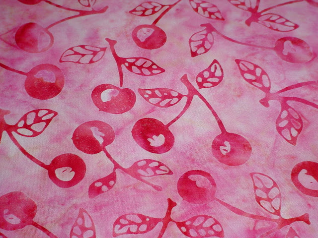 Pink Cherries Batik