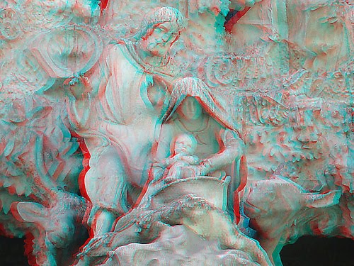 3d verde y rojo