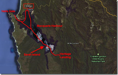 Four Bocks in Australia: Monday, 1/4/10: Strahan, Gordon River cruise