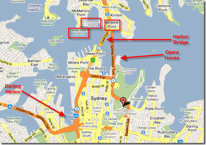 Map of Luna Park, Darling Harbor