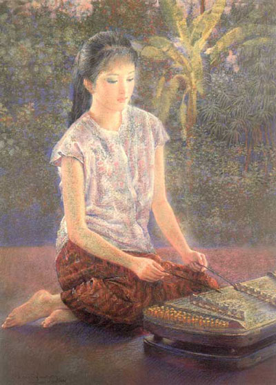 รูปภาพ ศิลปะ ภาพเขียน ภาพวาดลายเส้นสวยๆของ อ.จักรพันธุ์ โปษยกฤต