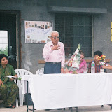 Founder addressing the students