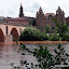 Montauban - Pont Vieux over the River Tarn (1335) and Musee d'Ingres