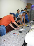 Montando as tomadas.