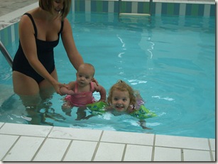 girls swimming