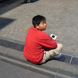 Keisuke playing his DS