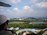 Looking down from a really high ride.
