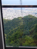 Going back down by cable car