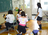 Girls preparing for Bunkasai
