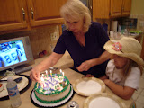 Melissa's birthday! My grandmother (father's side) lights the candles.