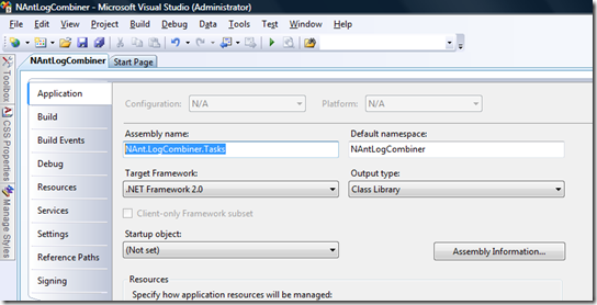 Project Properties