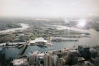View of Sydney down to previous harbour from the Amp Tower