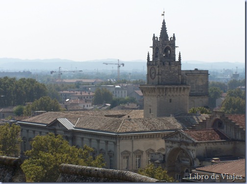 Vistas de Aviñón desde lo alto del Palacio Papal en Aviñón