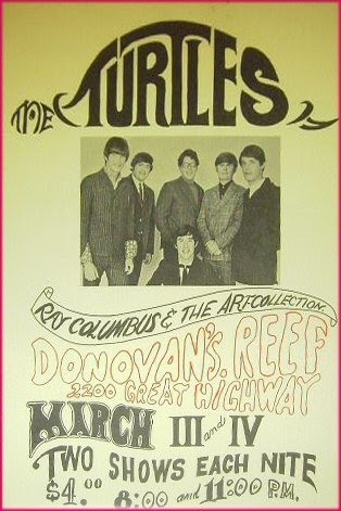 Donovan's Reef poster 1967 Poster advertising The Turtles in concert at Donovan's Reef, March 3 and 4, 1967.