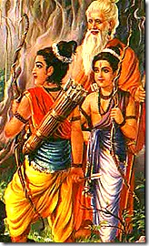 Vishvamitra with Rama and Lakshmana