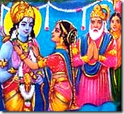 Sita declaring Rama the winner