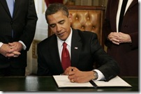 Obama signing stimulus package